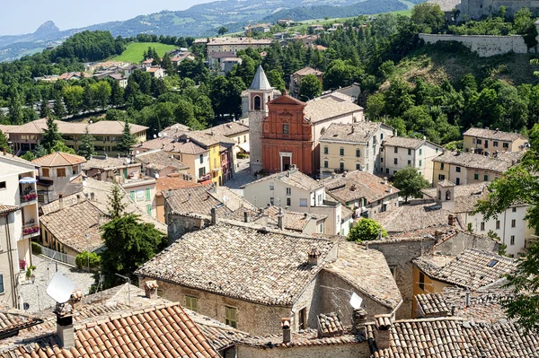 Pennabilli、モンテフェルトロ (イタリア)、旧市街の景色 — ストック写真