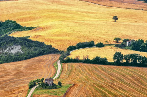 Krajobraz kraju w Marche (Włochy) — Zdjęcie stockowe