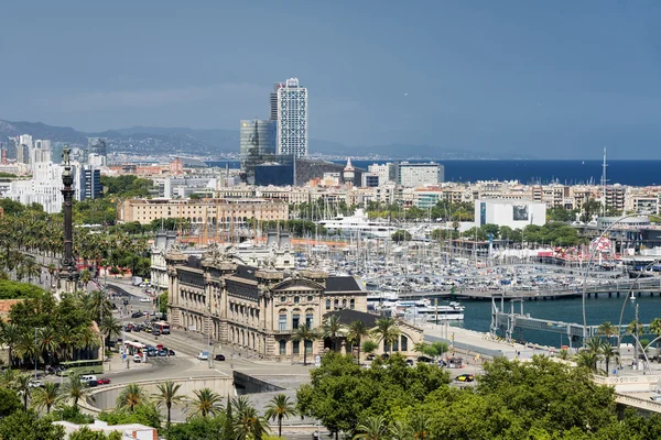 Barcelona (Spain): view from Montjuic — Stock Photo, Image