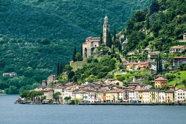 Lago di Ceresio (Ticino, Svizzera ) — Foto Stock