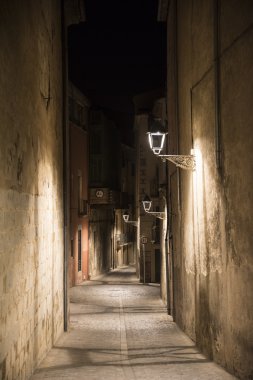 Girona (Catalunya, İspanya) gece