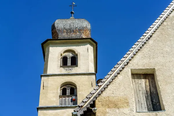 Medeltida Kyrkan Santa Fosca Pescul Selva Cadore Dolomiterna Belluno Provinsen — Stockfoto