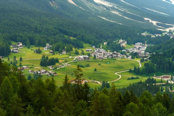 Bergslandskap Sommaren Längs Vägen Till Giau Pass Dolomiter Belluno Provinsen — Stockfoto