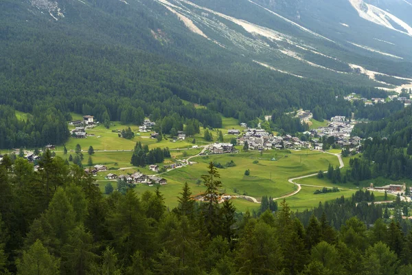 Pemandangan Gunung Sepanjang Jalan Giau Melewati Dolomites Provinsi Belluno Veneto — Stok Foto