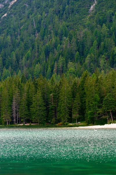 Paisaje Montaña Verano Largo Carretera Del Valle Del Landro Dolomitas — Foto de Stock