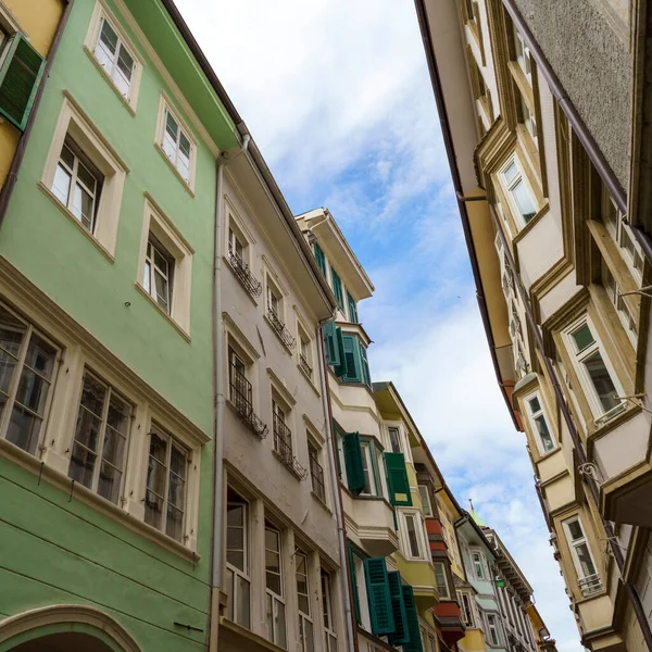 Bolzano Trentino Alto Adige Italia Vecchia Strada Con Portici — Foto Stock