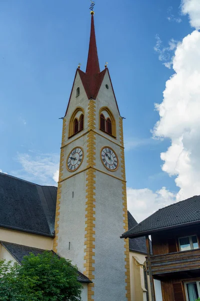 Iglesia Histórica Valdaora Valle Pusteria Bolzano Trentino Alto Adigio Italia —  Fotos de Stock