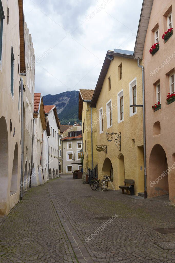 Glorenza, or Glurns, Bolzano, Trentino Alto Adige, Italy: historic city in the Venosta valley.