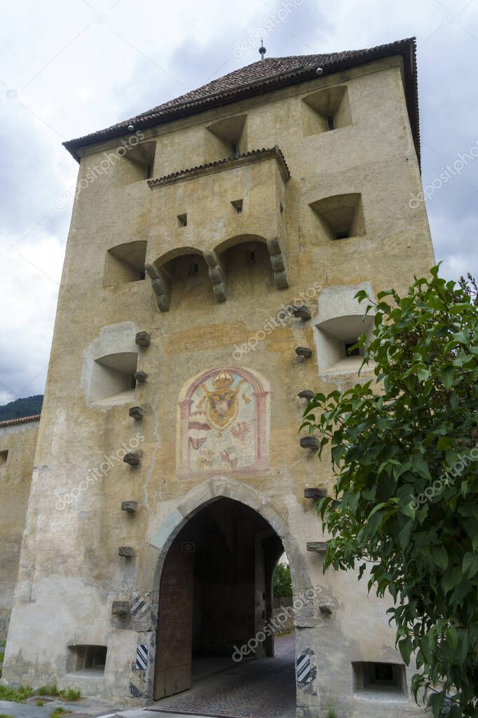 Glorenza, or Glurns, Bolzano, Trentino Alto Adige, Italy: historic city in the Venosta valley. Walls