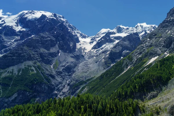 Paisaje Montañoso Largo Del Camino Hacia Paso Stelvio Provincia Bolzano — Foto de Stock