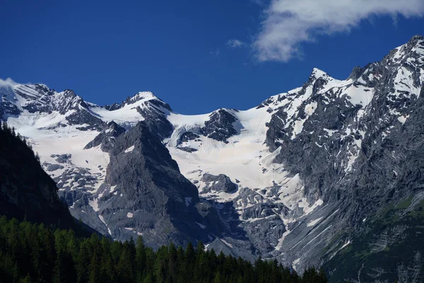 Paesaggio Montano Lungo Strada Passo Dello Stelvio Provincia Bolzano Trentino — Foto Stock