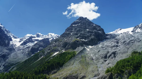 Paisaje Montañoso Largo Del Camino Hacia Paso Stelvio Provincia Bolzano — Foto de Stock