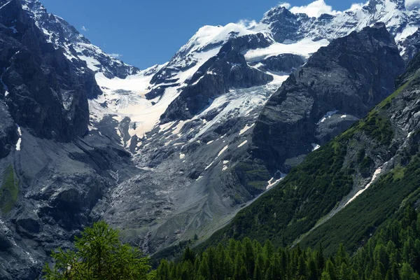 Peisaj Montan Lungul Drumului Spre Stelvio Trece Provincia Bolzano Trentino — Fotografie, imagine de stoc