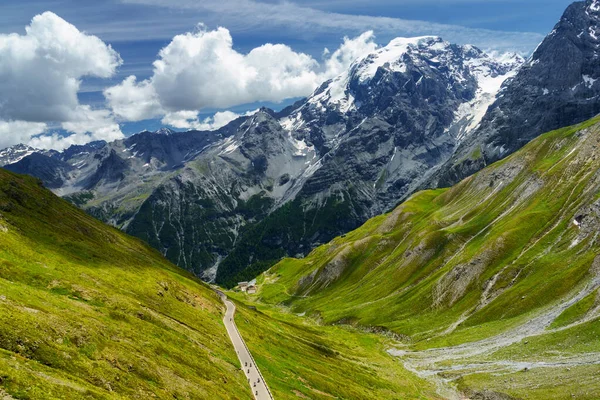 Ορεινό Τοπίο Κατά Μήκος Του Δρόμου Προς Stelvio Περάσει Επαρχία — Φωτογραφία Αρχείου