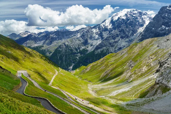 Berglandschap Langs Weg Naar Stelvio Pas Provincie Bolzano Trentino Alto — Stockfoto