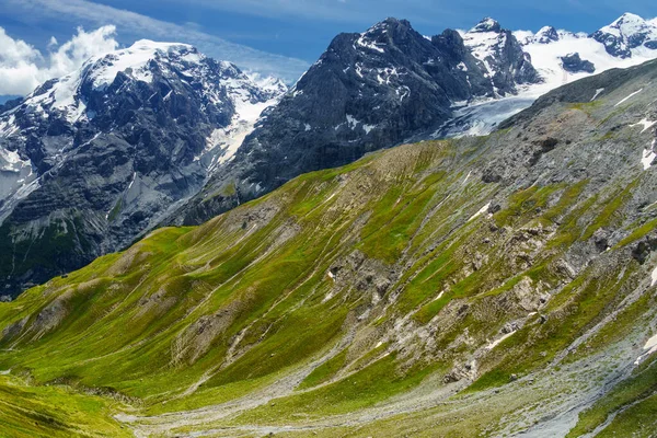 Berglandschap Langs Weg Naar Stelvio Pas Provincie Bolzano Trentino Alto — Stockfoto