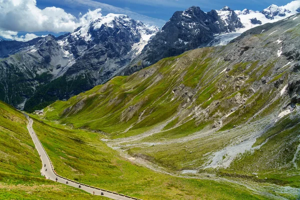 Mountain Landscape Road Stelvio Pass Bolzano Province Trentino Alto Adige — Stock Photo, Image