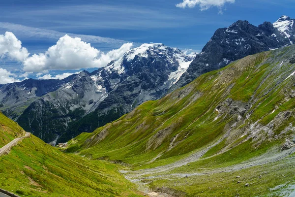 Berglandschap Langs Weg Naar Stelvio Pas Provincie Bolzano Trentino Alto — Stockfoto