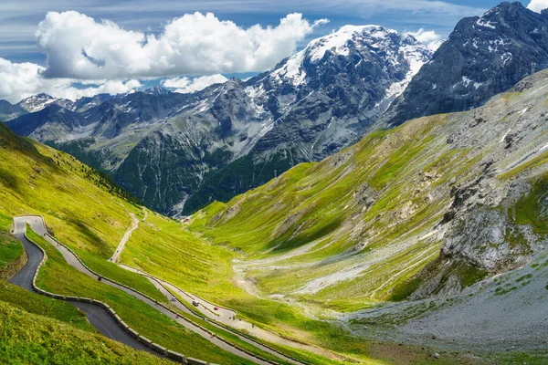 Berglandschap Langs Weg Naar Stelvio Pas Provincie Bolzano Trentino Alto — Stockfoto