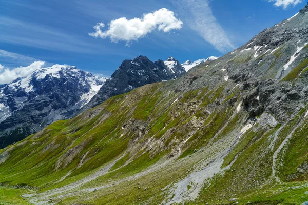 Paisaje Montañoso Largo Del Camino Hacia Paso Stelvio Provincia Bolzano —  Fotos de Stock