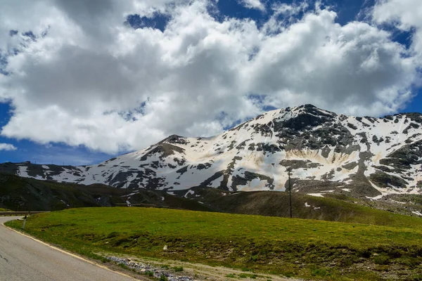 Paisagem Montanha Longo Estrada Para Stelvio Pass Província Sondrio Lombardia — Fotografia de Stock