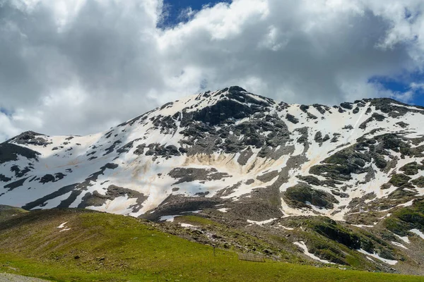 Stelvio Geçidi Boyunca Uzanan Dağ Manzarası Sondrio Ili Lombardy Talya — Stok fotoğraf