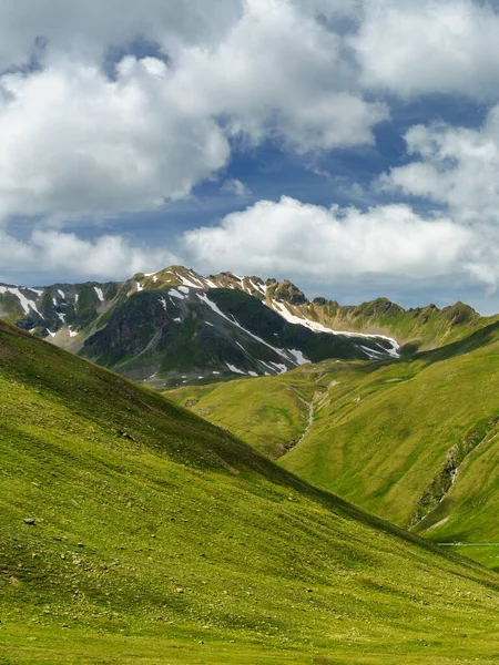 Horská Krajina Podél Silnice Stelvijského Průsmyku Provincie Sondrio Lombardie Itálie — Stock fotografie