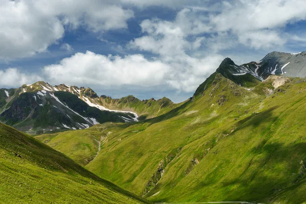 Berglandschap Langs Weg Naar Stelvio Pas Provincie Sondrio Lombardije Italië — Stockfoto