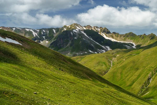 Horská Krajina Podél Silnice Stelvijského Průsmyku Provincie Sondrio Lombardie Itálie — Stock fotografie