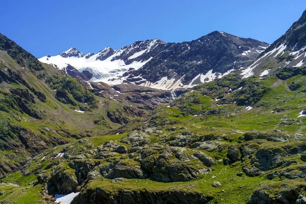 Passo Gavia Província Sondrio Lombardia Itália Paisagem Longo Passo Montanha — Fotografia de Stock