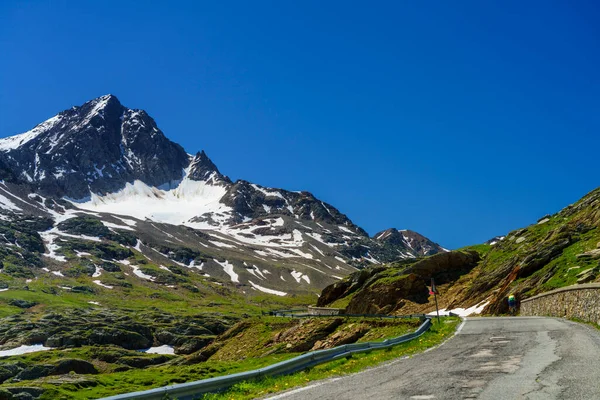 Passo Gavia Sondrio Tartomány Lombardia Olaszország Táj Hágó Mentén Nyáron — Stock Fotó