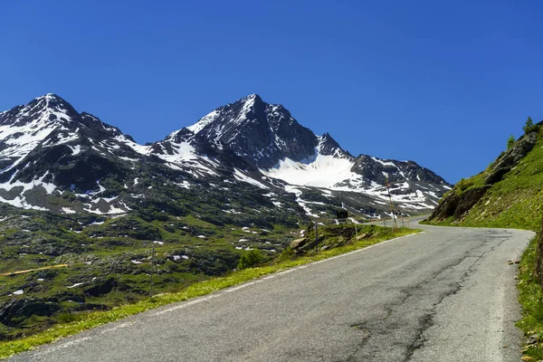 Passo Gavia Província Sondrio Lombardia Itália Paisagem Longo Passo Montanha — Fotografia de Stock