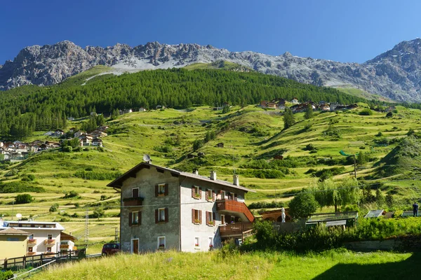 Passo Gavia Provincie Sondrio Lombardie Itálie Krajina Podél Horského Průsmyku — Stock fotografie