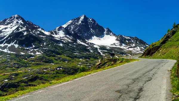 Passo Gavia Província Sondrio Lombardia Itália Paisagem Longo Passo Montanha — Fotografia de Stock