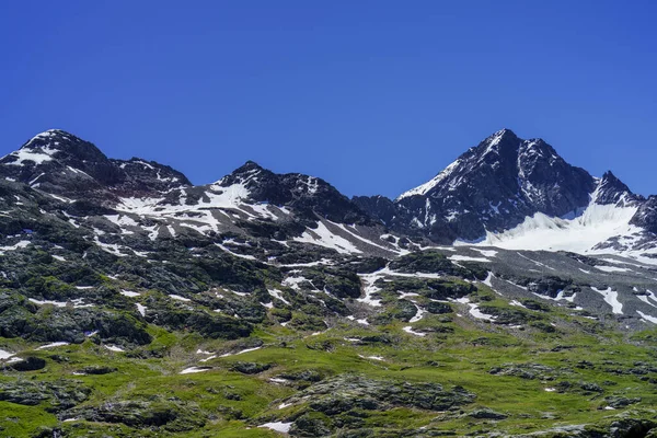 Passo Gavia Provincia Sondrio Lombardía Italia Paisaje Largo Del Paso —  Fotos de Stock