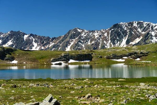 Passo Gavia Province Sondrio Lombardie Italie Paysage Long Col Montagne — Photo