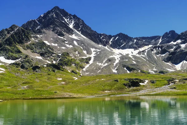 Passo Gavia Prowincja Sondrio Lombardia Włochy Letni Krajobraz Wzdłuż Przełęczy — Zdjęcie stockowe