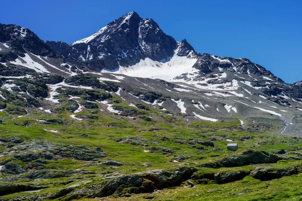 Passo Gavia Sondrio Tartomány Lombardia Olaszország Táj Hágó Mentén Nyáron — Stock Fotó