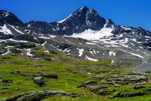 Passo Gavia Sondrio Tartomány Lombardia Olaszország Táj Hágó Mentén Nyáron — Stock Fotó