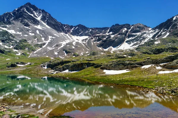 Passo Gavia Province Sondrio Lombardie Italie Paysage Long Col Montagne — Photo