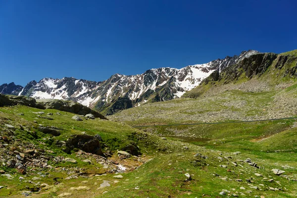 Passo Gavia Provincia Brescia Lombardía Italia Paisaje Largo Del Paso —  Fotos de Stock