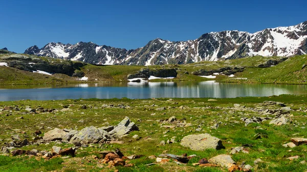 Passo Gavia Province Sondrio Lombardie Italie Paysage Long Col Montagne — Photo