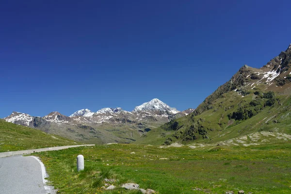 Passo Gavia Sondrio Tartomány Lombardia Olaszország Táj Hágó Mentén Nyáron — Stock Fotó