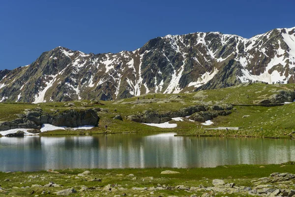 Passo Gavia Prowincja Sondrio Lombardia Włochy Letni Krajobraz Wzdłuż Przełęczy — Zdjęcie stockowe