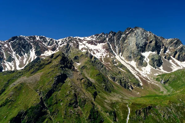 Passo Gavia Brescia Tartomány Lombardia Olaszország Táj Hágó Mentén Nyáron — Stock Fotó