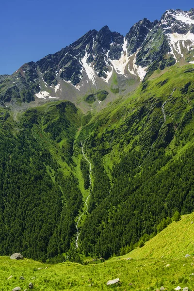 Passo Gavia Provincie Brescia Lombardije Italië Landschap Langs Bergpas Zomer — Stockfoto