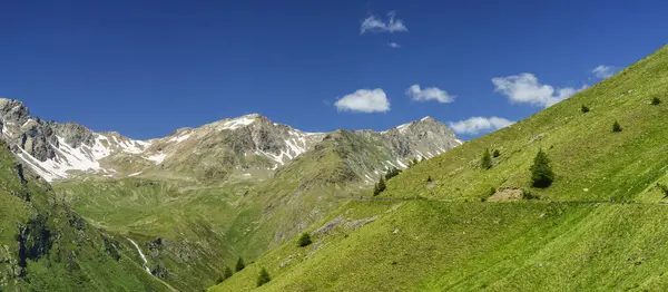 Passo Gavia Província Brescia Lombardia Itália Paisagem Longo Passo Montanha — Fotografia de Stock