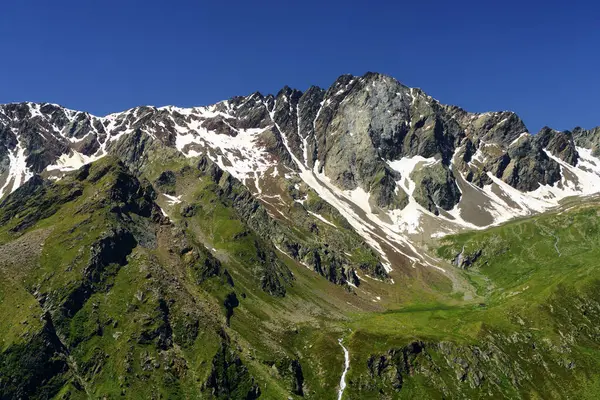 Passo Gavia Província Brescia Lombardia Itália Paisagem Longo Passo Montanha — Fotografia de Stock