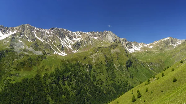 Passo Gavia Brescia Province Lombardy Italy Landscape Mountain Pass Summer — 图库照片