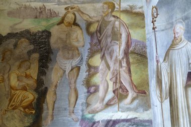 Morimondo, Milan, Lombardy, İtalya: ortaçağ manastırının içi, resim